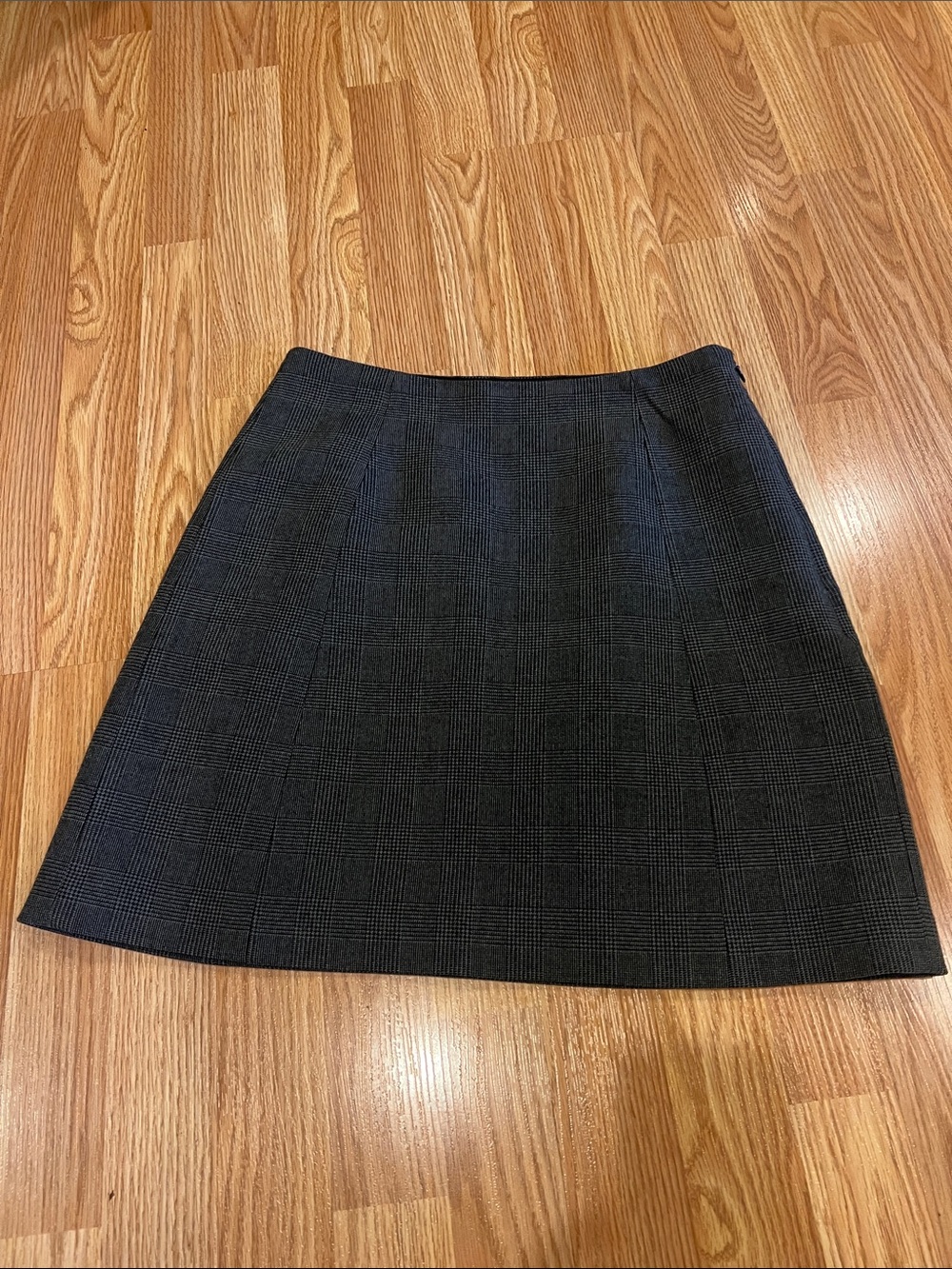Classic Black Plaid A-Line Women's Skirt